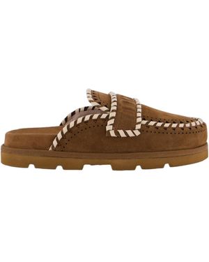 Mou Slingback Mules - Brown