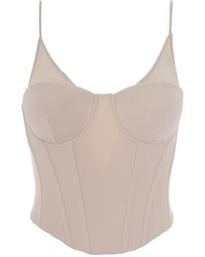 Patrizia Pepe Bustier-Style Top - White