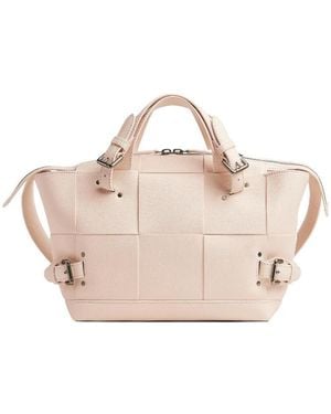 Bottega Veneta Intrecciato Arco Tool Tote Bag - Pink