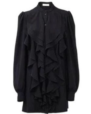Chloé Ruffle-Detail Blouse - Blue