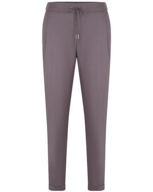 Fabiana Filippi Casual Trousers With An Elasticated Drawstring Waist - Purple