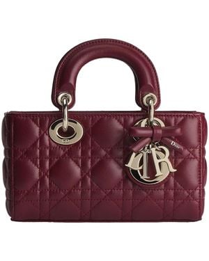 Dior Or Mini Lady D-Joy Bag - Red