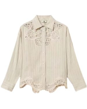 Twinset Striped Shirt - Natural