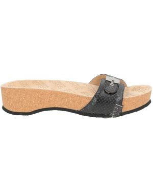 Balenciaga Minimalist Leather Wedge Sandals - Black