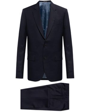 Paul Smith Button-Up Long-Sleeved Suit - Blue