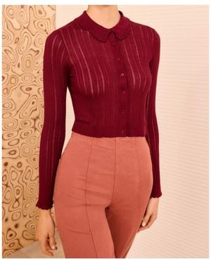 Ulla Johnson Lottie Knit Cardigan - Red
