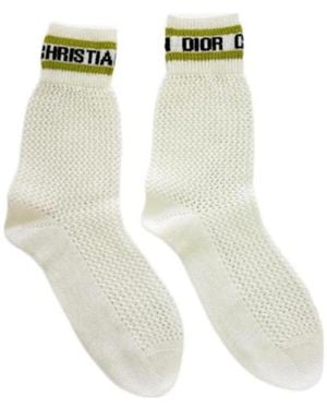 Dior Logo Sports Socks - White