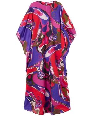 PUCCI Printed Cotton-Voile Kaftan - Red
