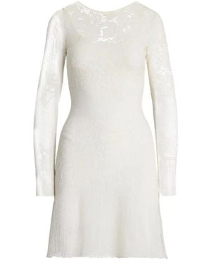 Ralph Lauren Lace-Embroidered Minidress - White