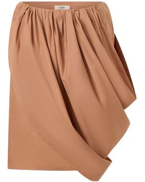 Chloé Pleated Midi Dress - Brown