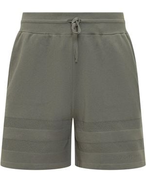 Givenchy Textured Stripe Knit Shorts - Grey