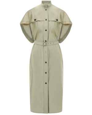 Ferragamo Poplin Shirt Dress - Green