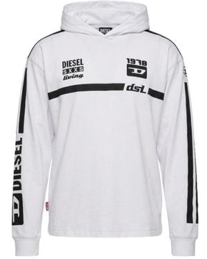 DIESEL Logo-Print Hoodie - White