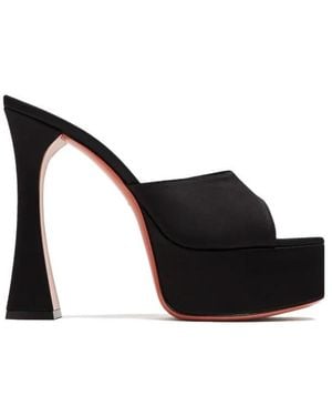 AMINA MUADDI Platform Heel Sandals - Black