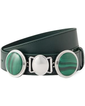 Gabriela Hearst Embellished Leather Belt - Green