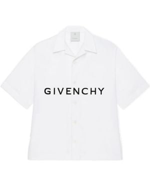 Givenchy Logo Printed Short-Sleeved Shirt - White