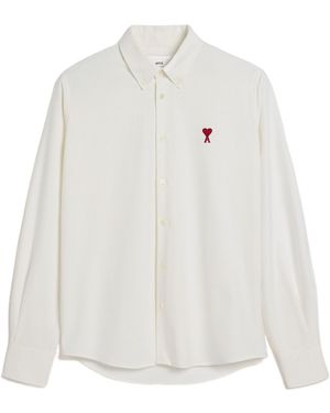 Ami Paris De Coeur Cotton Shirt - White