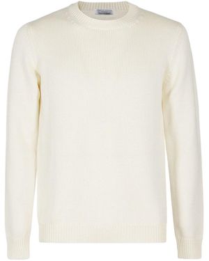 Roberto Collina Ribbed Crewneck Knit Sweater - White