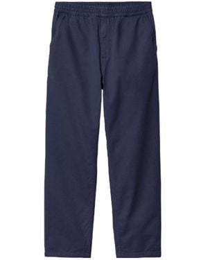 Carhartt Elasticated Waistband Straight Leg Trousers - Blue