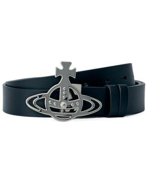 Vivienne Westwood Line Orb Buckle Belt - Blue