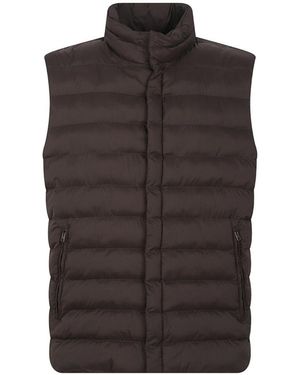 Herno High-Neck Padded Gilet - Brown