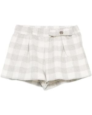 Liu Jo Plaid Shorts - White