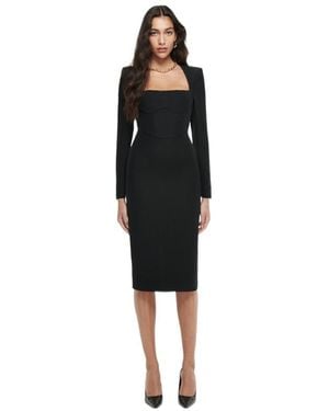 Roland Mouret Long-Sleeved Dress - Black