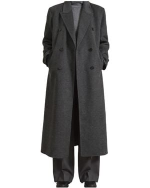 Frankie Shop Gaia Double-Breasted Coat - Black