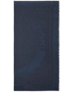 Armani Collezioni Logo Scarf - Blue