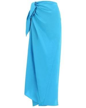 Balenciaga Simple Wrap Skirt - Blue