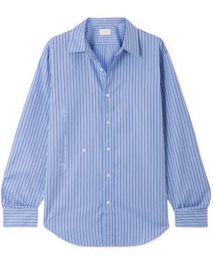 Aimé Leon Dore Striped Cotton-Poplin Shirt - Blue