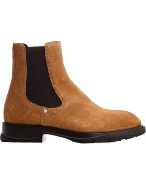 McQueen Slip-On Ankle Chelsea Boots - Brown