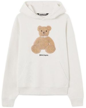 Palm Angels Bear Patch Hoodie - White