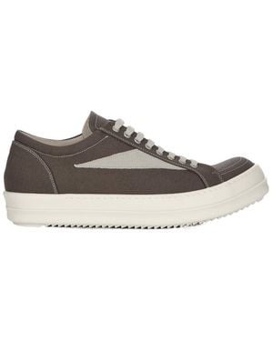 Rick Owens Lace-Up Low-Top Casual Shoes - Gray
