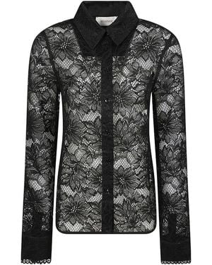 Sportmax Long-Sleeved Laced Shirt - Black