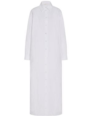 The Row Izumi Cotton Dress - White