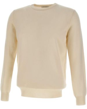 Kangra Cashmere Kangra Crew Neck Knitted Jumper - White