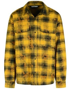 Palm Angels 'Army' Cotton Blend Shirt - Yellow