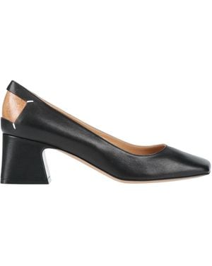 Maison Margiela Two-Tone Square Toe Block Heel High Heels - Brown