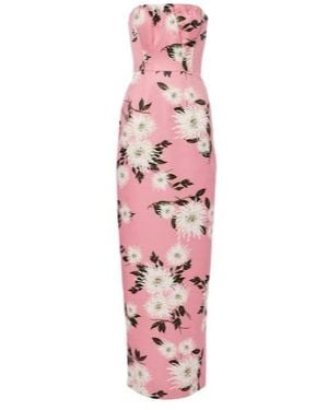 Emilia Wickstead Emine Floral Taffeta Faille Gown - Pink