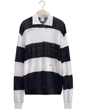 Dior Marinière Long-Sleeved Polo Shirt - Blue