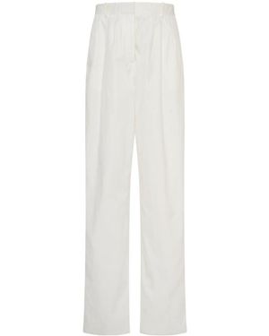 The Row Bufus Logo Casual Trousers - White