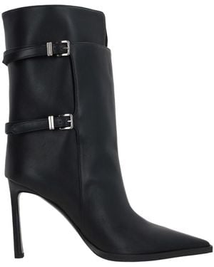 Sergio Rossi Sr Thalestris 95Mm Leather Boots - Black