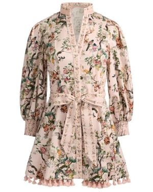 Alice + Olivia Alice Olivia Lucy Mini Shirt Dress - Multicolour
