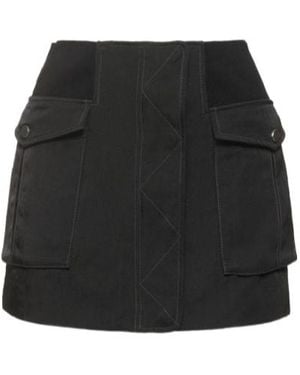 Dion Lee Nylon Twill Cargo Bomber Mini Skirt - Black