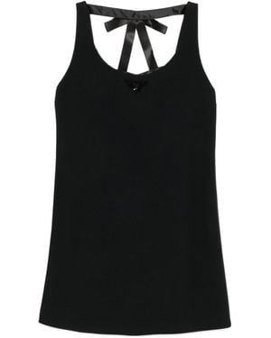 Prada Triangle-Logo Mini Dress - Black
