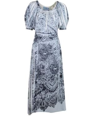 Prada Round-Neck Dress - Blue