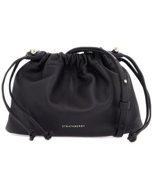 Strathberry Drawstring Bucket Bag - Black