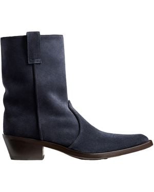 KHAITE Clive Ankle Boots - Blue
