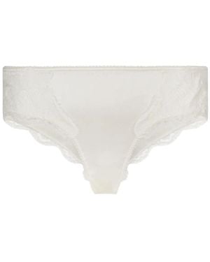 Dolce & Gabbana Low-Rise Lace Satin Briefs - White